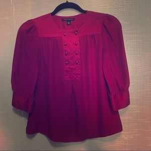 Banana Republic silk half sleeve blouse